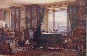 William Gershom Collingwood, John Ruskin in his Study at Brantwood Cumbria
